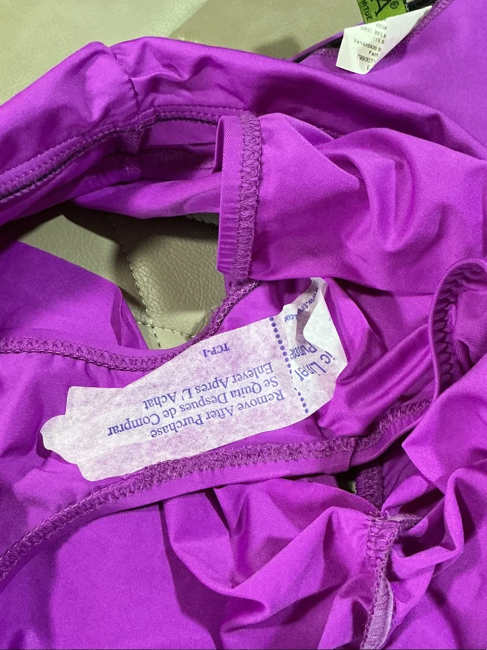 BECCA Purple One-Shoulder Bikini Set